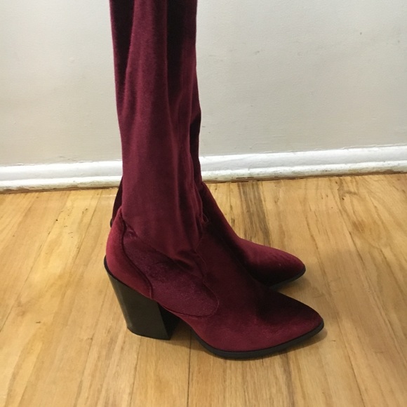 ♦️SOLD♦️PD x HB Velvet Thigh High Over Knee Boots - Picture 8 of 8